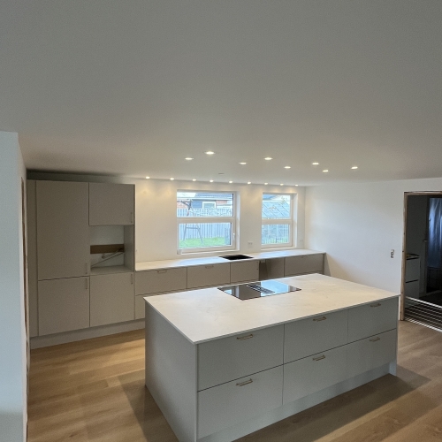 Ny køkken som en del af renovering af hus i Nordjylland