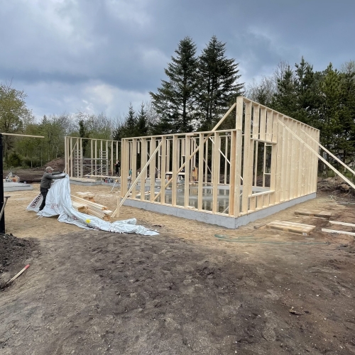 Tømrerarbejde som en del af nybyggeri i Nordjylland