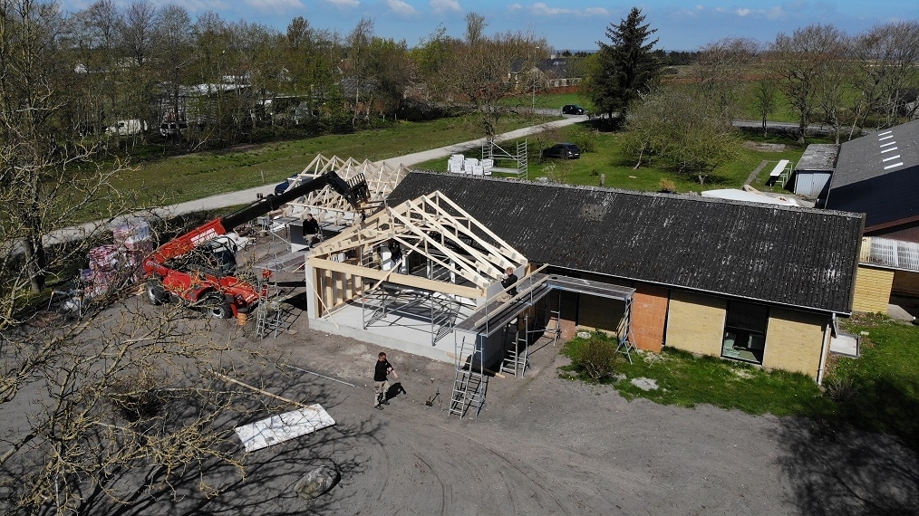 Tømrer til tilbygning til hus i Nordjylland